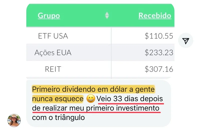 Depoimento de aluno