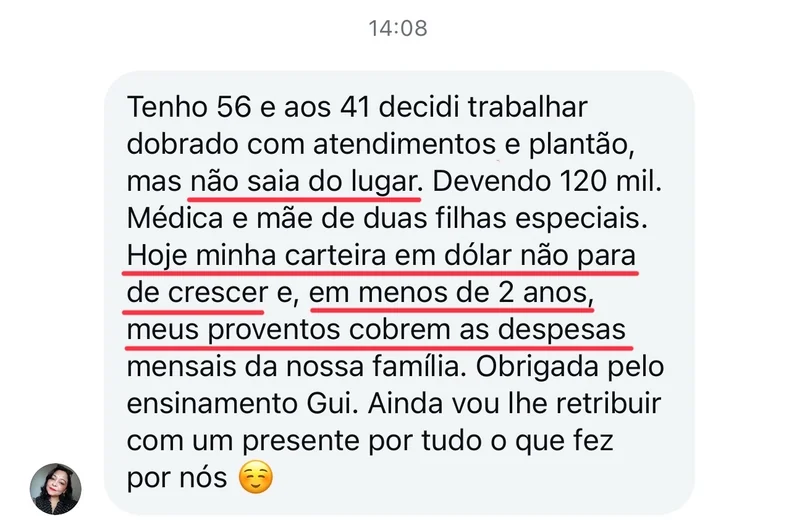 Depoimento de aluna